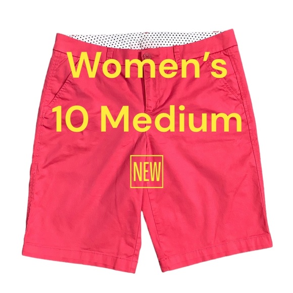 jcpenney Shorts Womens Jcp Medium Coral Chino Khakis Shorts Bermuda